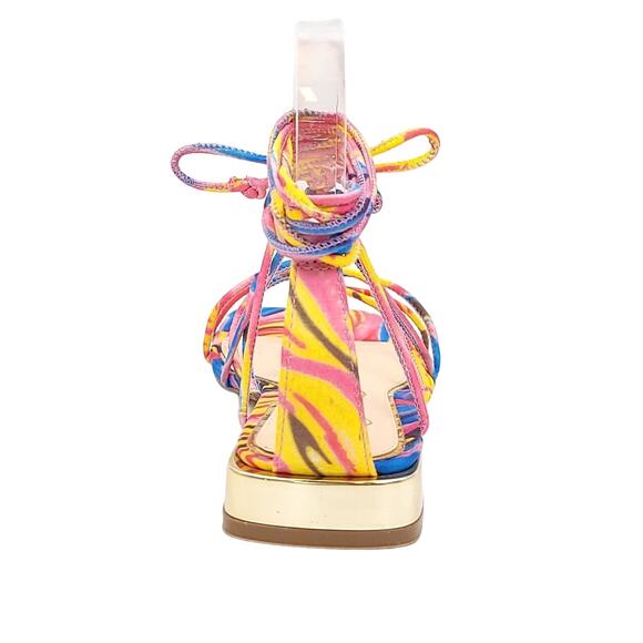 Jessica Simpson Women Chasca Ankle Wrap Gladiator Sandal US 7.5M Multi Summer - Picture 5 of 6